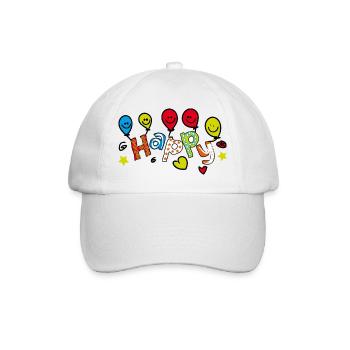 HAPPY BALLONS - Baseballkappe - Weiß/Weiß - Vorne