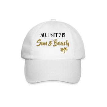 Palms - Tout ce que je besoin est Sun & Beach - Casquette classique - blanc/blanc - Devant