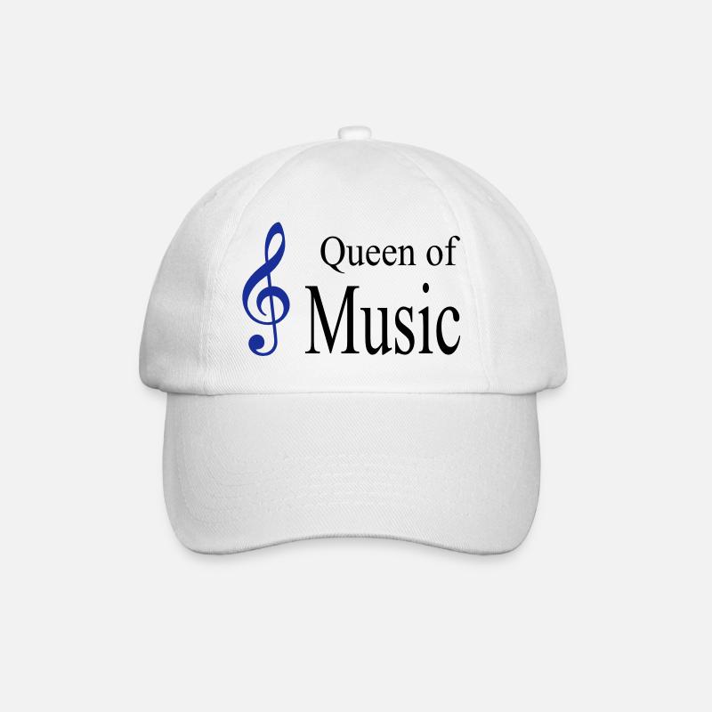 musik - Baseballkappe - Weiß/Weiß