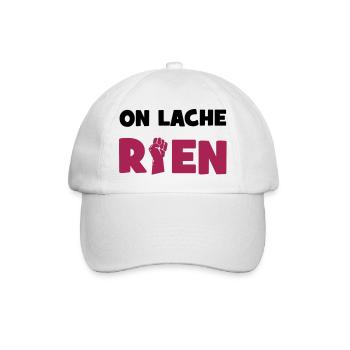 On lâche rien ! - Casquette classique - blanc/blanc - Devant