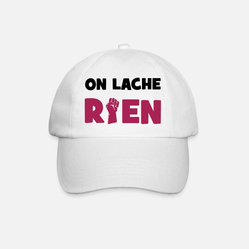 On lâche rien ! - Baseballkappe - Weiß/Weiß