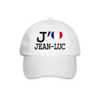 Ich liebe jean-luc - Baseballkappe - Weiß/Weiß - Vorne