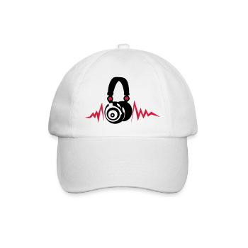 egaliseur casques dj audio music zik14 - Casquette classique - blanc/blanc - Devant