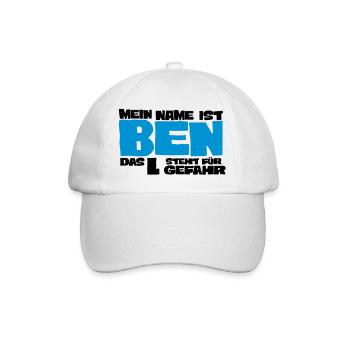 ben - Baseballkappe - Weiß/Weiß - Vorne