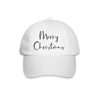 Merry Christmas Stern Geschenk Weihnachten - Baseballkappe - Weiß/Weiß - Vorne