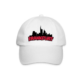 Frankfurt Skyline (Black / Red) - Baseball Cap - white/white - Front