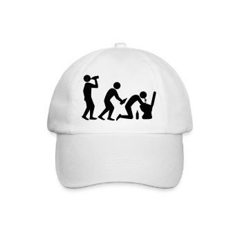 Drunken Evolution - Baseballkappe - Weiß/Weiß - Vorne