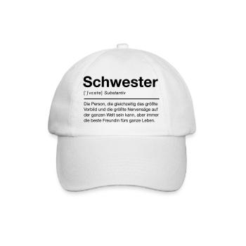 Schwester - Baseballkappe - Weiß/Weiß - Vorne