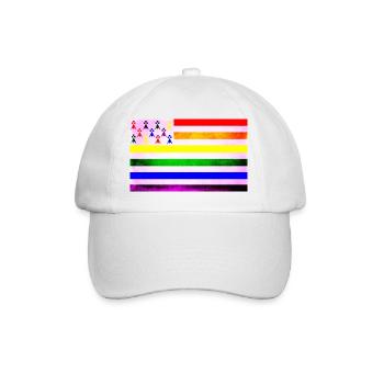 Drapeau Bretagne Gay - Casquette classique - blanc/blanc - Devant