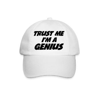Trust me I'm a Genius - Baseball Cap - white/white - Front