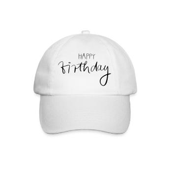 Joyeux anniversaire - Casquette classique - blanc/blanc - Devant