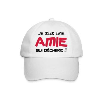 Je suis une amie qui déchiiire !! - Casquette classique - blanc/blanc - Devant