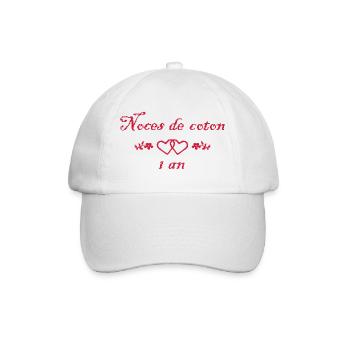 NocesLUI - Casquette classique - blanc/blanc - Devant