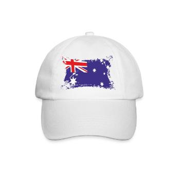 Australian Flag / Flagge Australien / Australia - Baseballkappe - Weiß/Weiß - Vorne