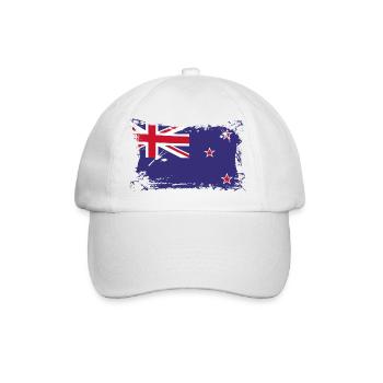 New Zealand Flag, Flagge Neuseeland - Baseballkappe - Weiß/Weiß - Vorne