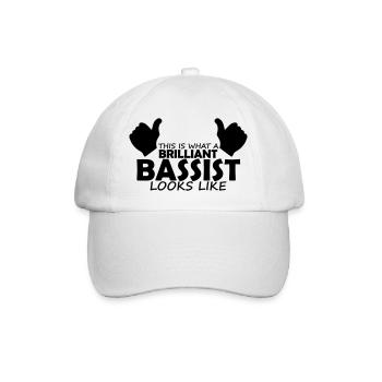 brilliant bassist - Baseball Cap - white/white - Front