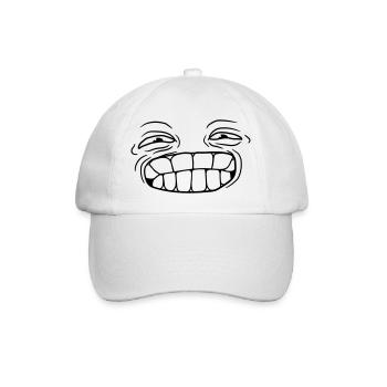 dessin animé sourire drôle visage tête yeux bouche zae - Casquette classique - blanc/blanc - Devant