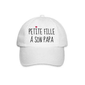 Petite fille à son Papa - Naissance - Enfant - Casquette classique - blanc/blanc - Devant