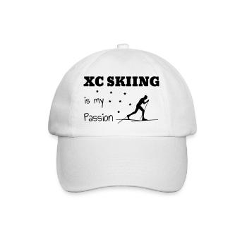 Langlaufen / Langlauf / eislaufen / Langläufer - Baseballkappe - Weiß/Weiß - Vorne