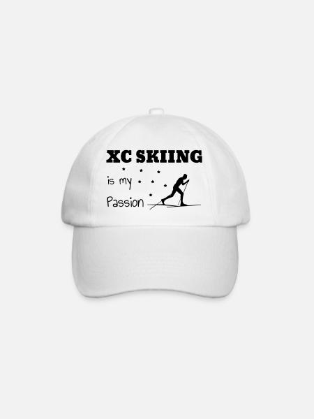 Langlaufen / Langlauf / eislaufen / Langläufer - Baseballkappe - Weiß/Weiß