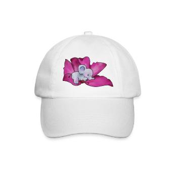 Elephant in blossom - Baseball Cap - white/white - Front