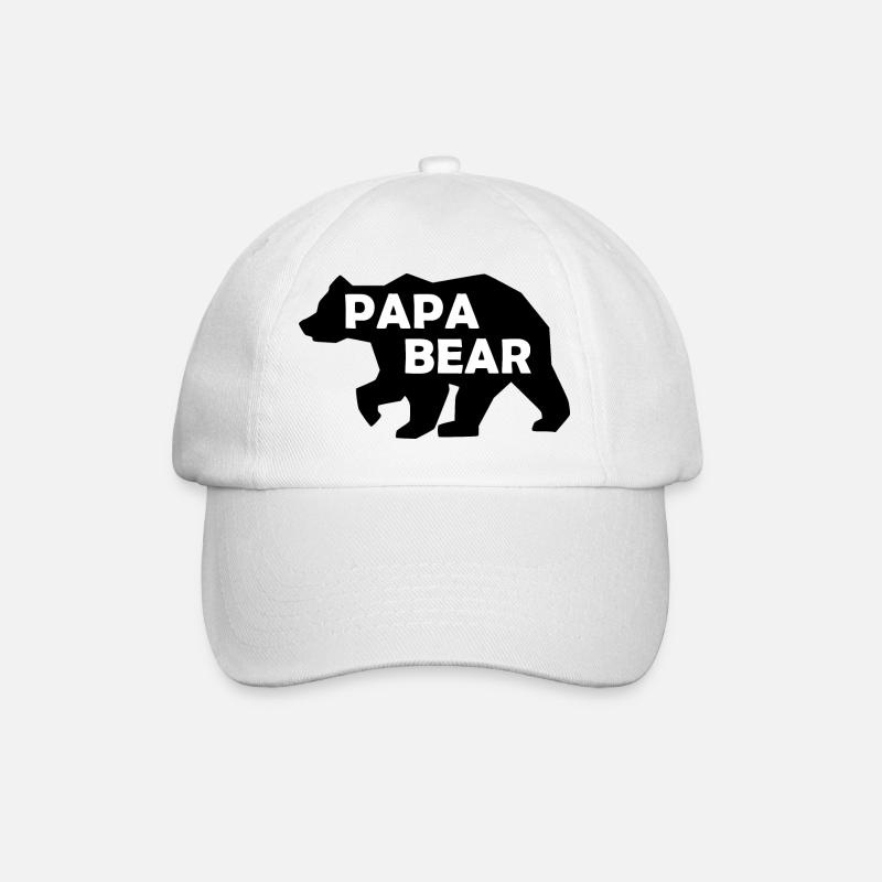 Papa Ours Baer Papa T-shirt - Casquette classique - blanc/blanc