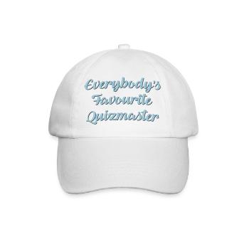Everybodys favourite quizmaster funny te - Baseball Cap - white/white - Front