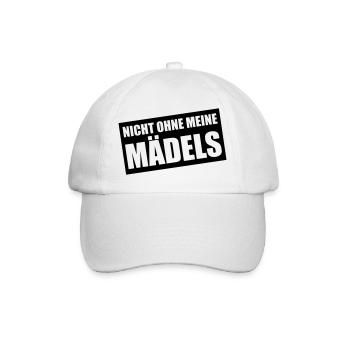 nicht ohne meine mädels design - Baseballkappe - Weiß/Weiß - Vorne