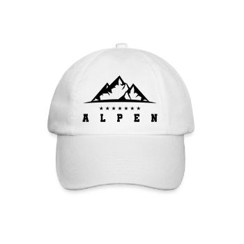 alpen berge - Baseballkappe - Weiß/Weiß - Vorne