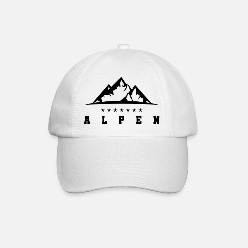 alpen berge - Baseballkappe - Weiß/Weiß