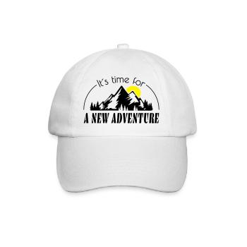 new adventure - Baseball Cap - white/white - Front