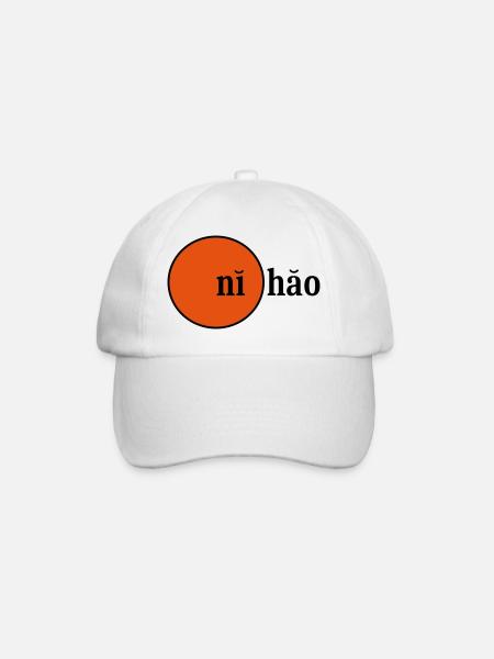 Ni Hao salutation chine bonjour bonjour - Casquette classique - blanc/blanc