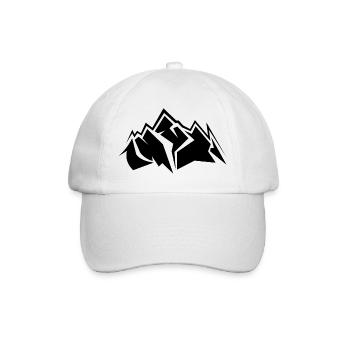 Montagne Montagne Icône Symbole des montagnes - Casquette classique - blanc/blanc - Devant