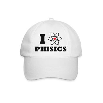 I love physics - I love physics - Baseball Cap - white/white - Front
