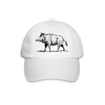 Wild boar - Wild boar hunter - Baseball Cap - white/white - Front
