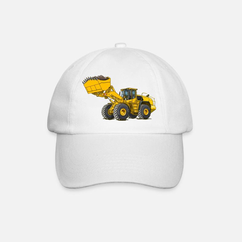 Radlader, Baumaschine - Baseballkappe - Weiß/Weiß