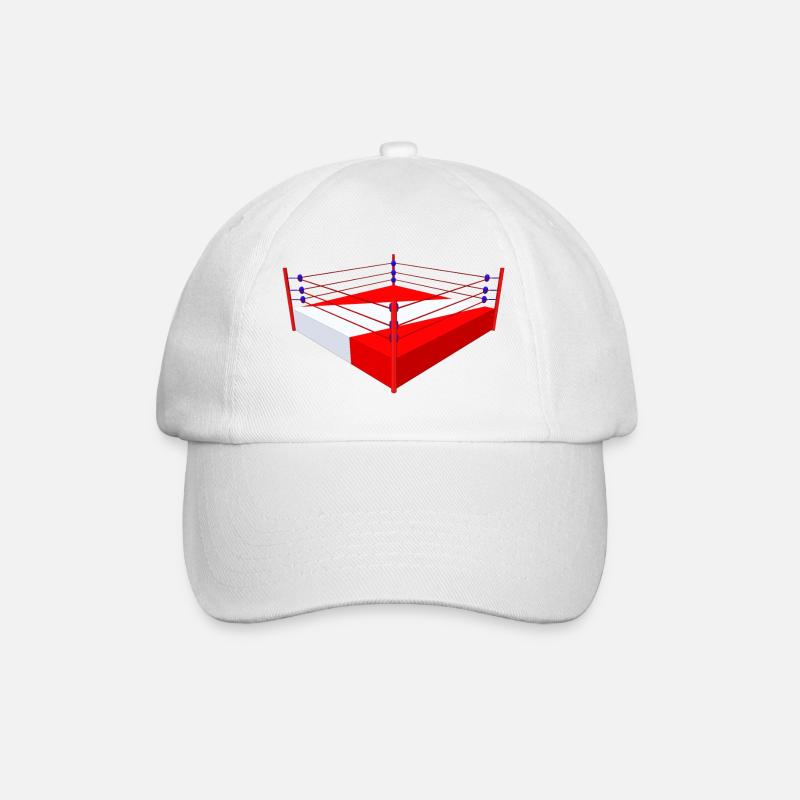 Boxing ring, boxing, boxing - Baseball Cap - white/white