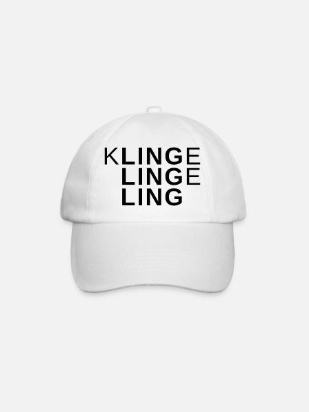 Slogan design - klingelingeling - Baseball Cap - white/white