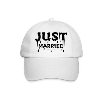 Just Married - motif de mariage Halloween - Casquette classique - blanc/blanc - Devant