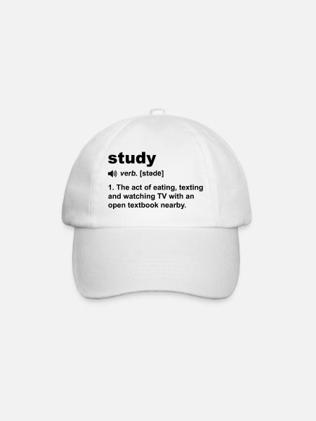 Study - Baseballkappe - Weiß/Weiß