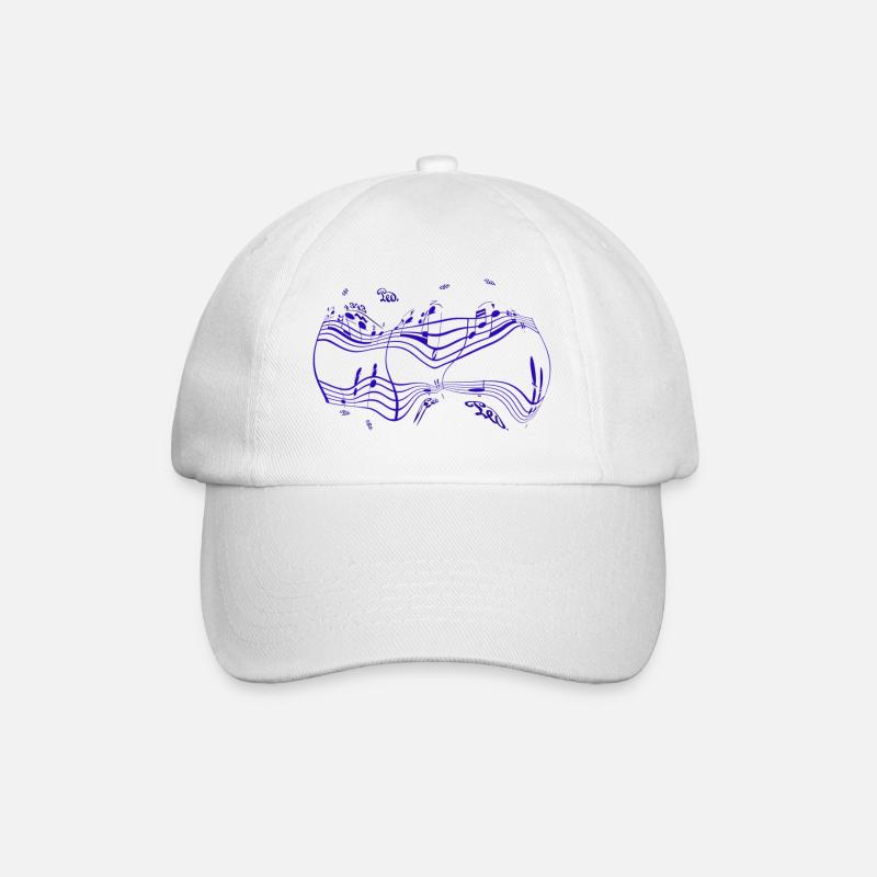 Notes Chopin - Baseball Cap - white/white