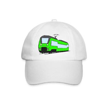 Regional train train locomotive railroad model railway - Baseball Cap - white/white - Front