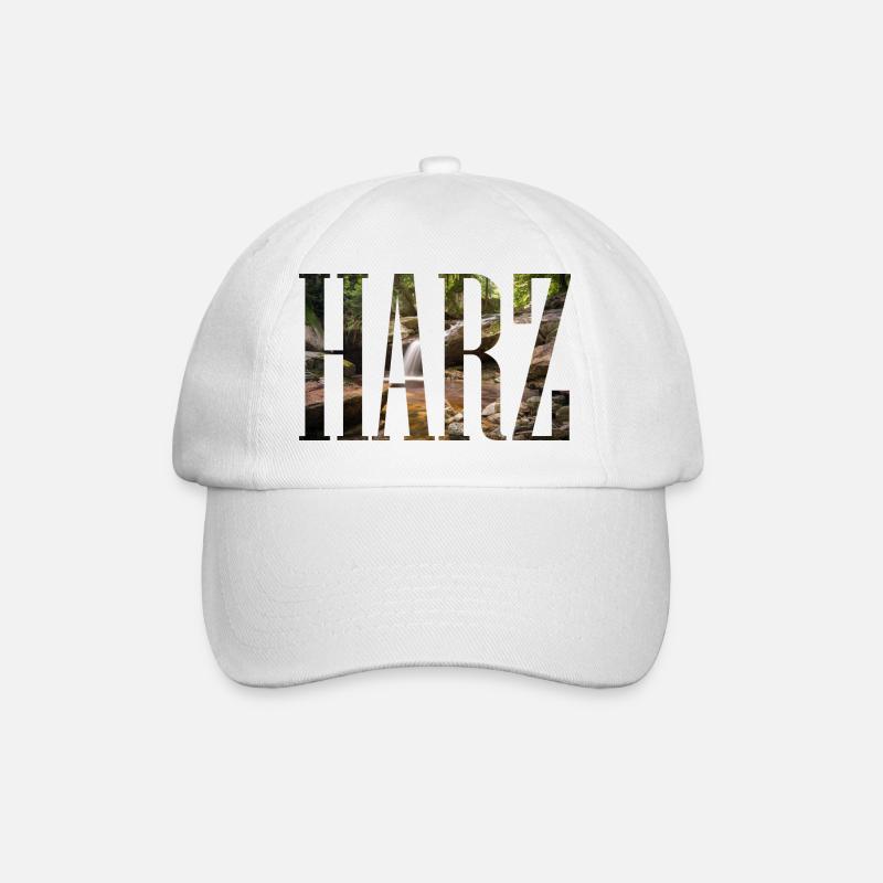 Harz, Harzgebirge, Mittelgebirge, Deutschland - Baseballkappe - Weiß/Weiß