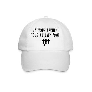 je vous prends tous au baby foot - Casquette classique - blanc/blanc - Devant