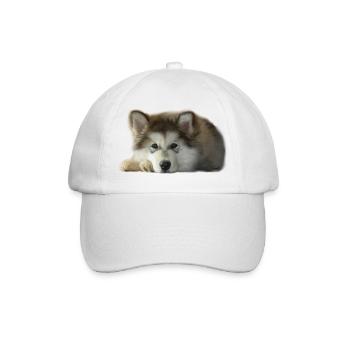 Maia Malamute Welpe - Baseballkappe - Weiß/Weiß - Vorne