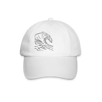Un vecteur d'onde noir - Casquette classique - blanc/blanc - Devant