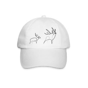 Cerf - Casquette classique - blanc/blanc - Devant