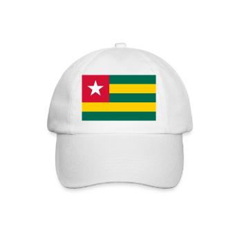 Togo flag - Baseballkappe - Weiß/Weiß - Vorne