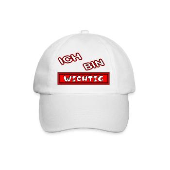 Ich bin wichtig - Baseballkappe - Weiß/Weiß - Vorne