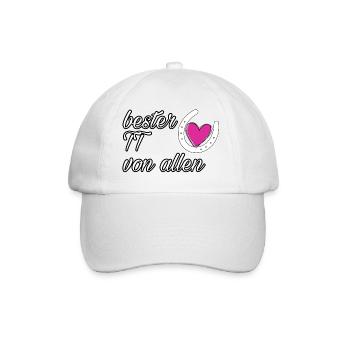 bester Turniertrottel - Baseballkappe - Weiß/Weiß - Vorne